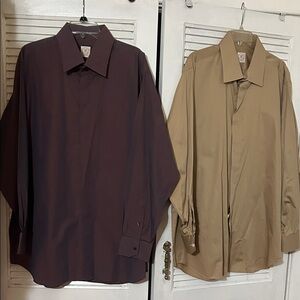 Rocky Men's Casual Button Down Shirts - Brown and Tan